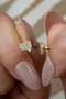 Heliophilia Silver Pendientes de Plata 925 Dorados con Circón